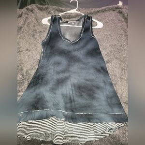 People Like Frank Blue and Gray Striped Top